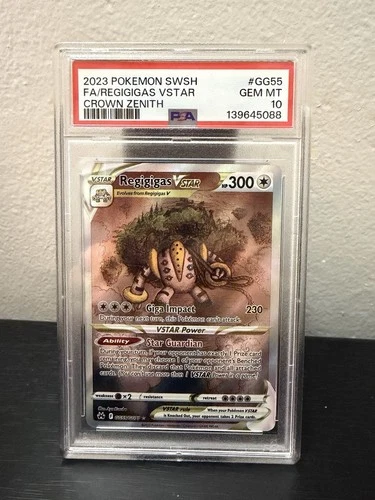 Pokemon TCG Regigigas VSTAR GG55 Crown Zenith Galarian Gallery PSA 10 NEW CERT