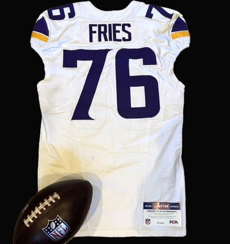 Will Fries GAME WORN 💪 10/05/2025 PHOTO MATCHED 📸 Vikings NFL Jersey vs Browns