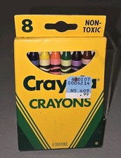 Vintage 1994 Crayola Crayons 8 Multicolor Pack Made in USA Binney  Smith NOS