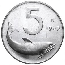 Italian Republic 5 LIRE FDC CHOOSE DATES from 1968 to 1998 Original Series MINT