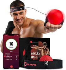 Boxing Reflex Ball with Punch Counter App | Boxing Equipment - Speed, Agility & 