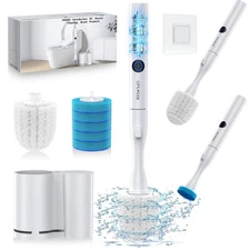 Electric Toilet Brush Scrubber and Holder Set,Electric Toilet Bowl Full Set