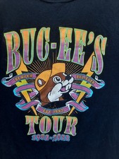 Buc-ee's Tour Double Sided Black T Shirt Adult Size XL 1982-2022 40th Anniv