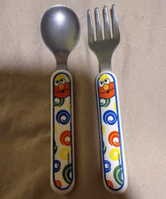 The First Years Sesame Street Elmo Stainless Steel Spoon  Fork Set B7272