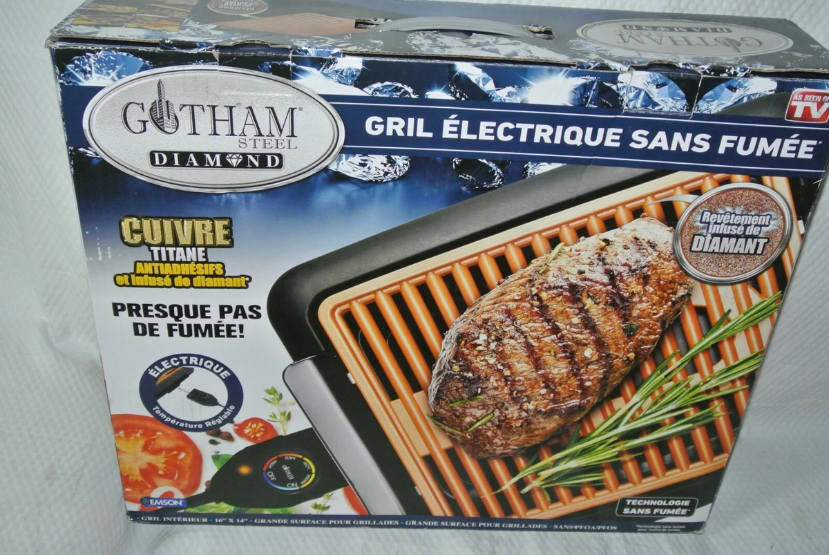 NEW -Gotham Steel Electric Smokeless Indoor Grill Size Small 1618FEMDBY