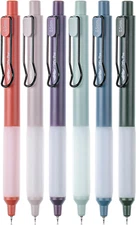 Mr. Pen- Retractable Gel Pens, 6 Pack, Vintage Barrels, Black Gel Pens, Fast Dry