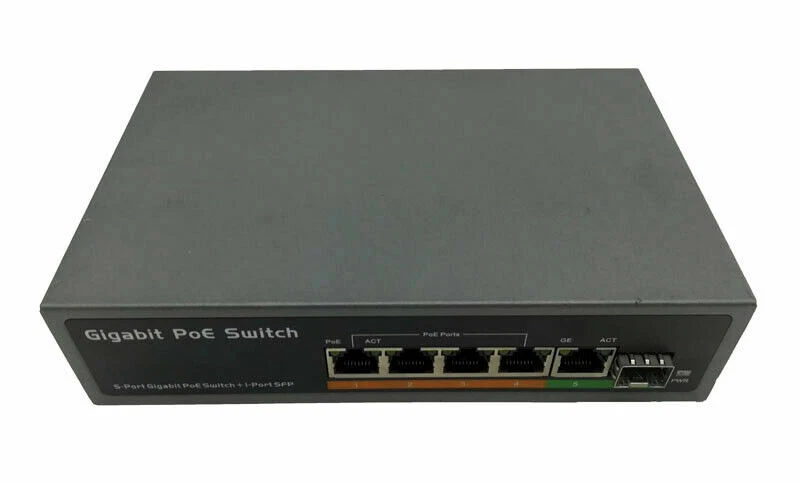 4+1+1-Port Gigabit IEEE802.3af Mode -A POE Switch for IP Camera - Image 2 of 4