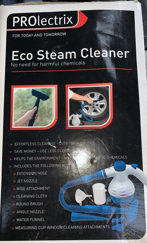 Prolectrix ECO Steam Power Cleaner 3 bar 1000 Watt 300ml Tank Hand Held Cleaner - Picture 2 of 4