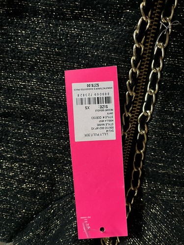 NWT Lilly Pulitzer Noella Vest Resort Boulce In Onyx XS $278 - Picture 3 of 9