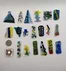 Fused Art Glass For Jewelry Crafts Hand Made Some Textured Lot of 20