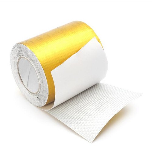 5M Self Adhesive Reflect Heat Wrap Barrier Car Fiberglass Heat Shield Tape-Gold - Picture 3 of 7