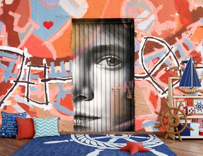 3D Face Pattern 8082 Wallpaper Mural Paper Wall Print Indoor Murals CA Sinsin