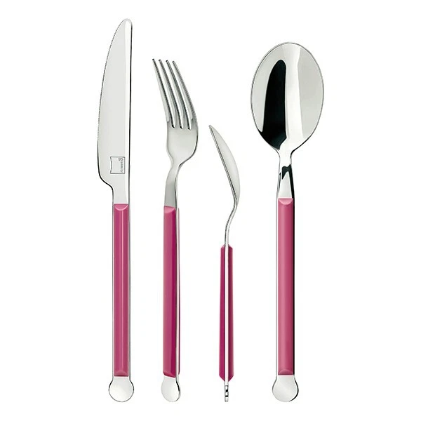 Set Posate 24pz Giannini Inox 18/10 Design Antonella Filippini Colori Assortiti - Immagine 2 di 4