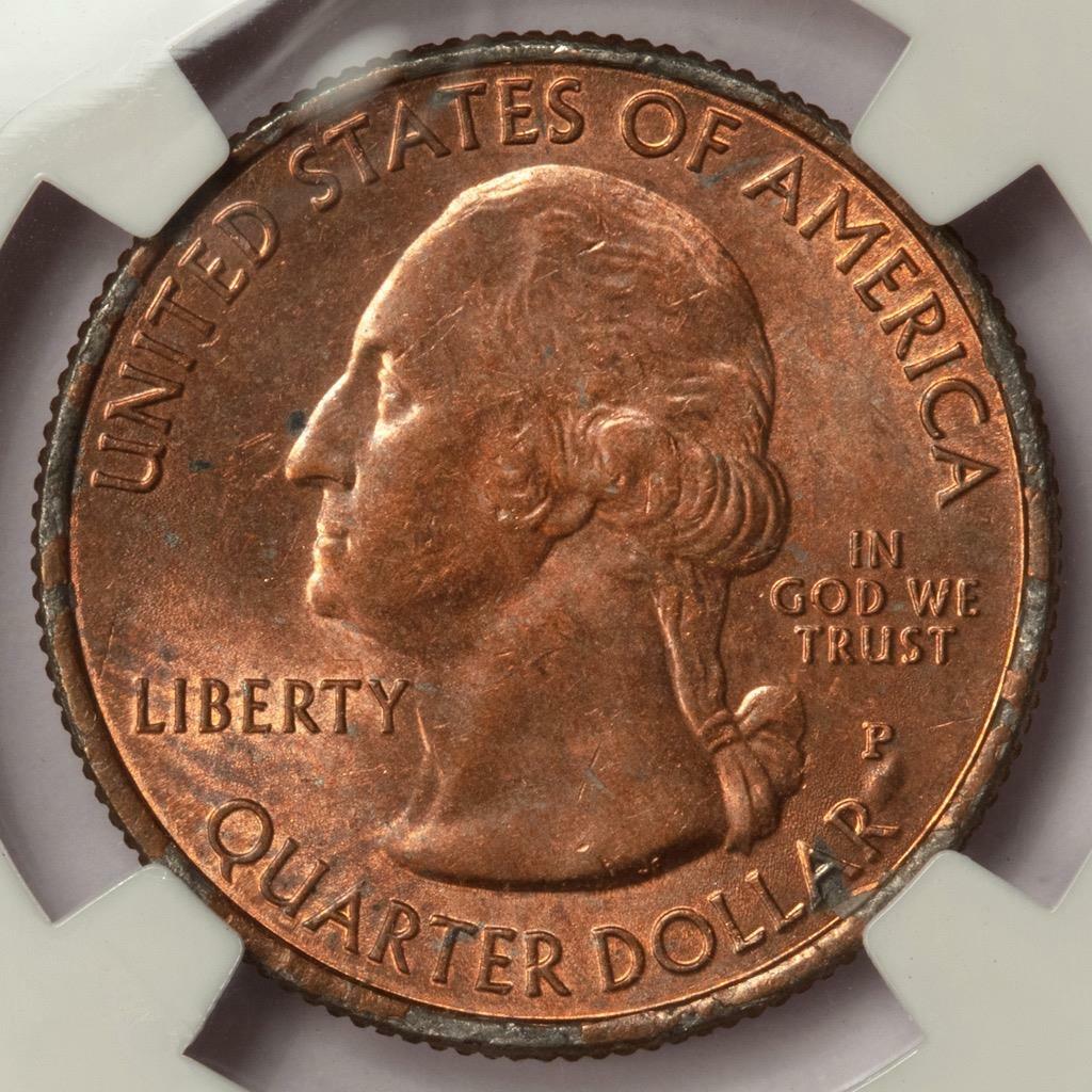 2014 NGC MS64 Improperly Annealed Planchet Shenandoah Quarter Mint