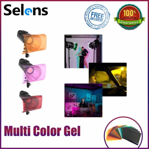 20pcs Lighting Color Gels Filter Kit Studio For Flash Speedlite Red headlight - Picture 1 of 12
