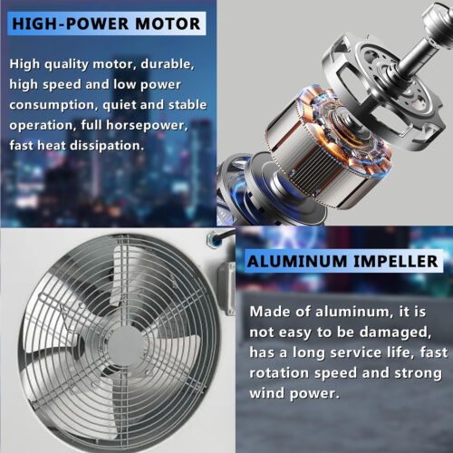 Restaurant Kitchen Axial Roof Exhaust Fan Downblast Fan Supply Fan 110V-115V - Picture 4 of 27