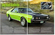 1970 AMC AMX MODIFIED 360/498 HP ~ GREAT 6-PAGE ARTICLE / AD