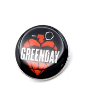 GREEN DAY - Heart Grenade - Heavy Metal Enamel Lapel Rock Punk Brooch Pin