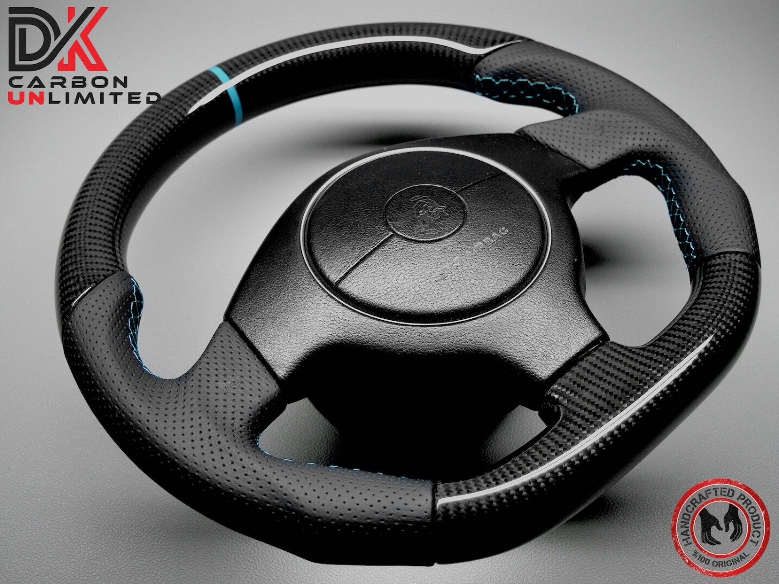 Lamborghini Murcielago LP670 LP650 LP640 Turquoise Ring Carbon Steering Wheel v3