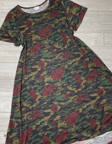 LuLaRoe NWT Carly Dress Camo Camouflage 
