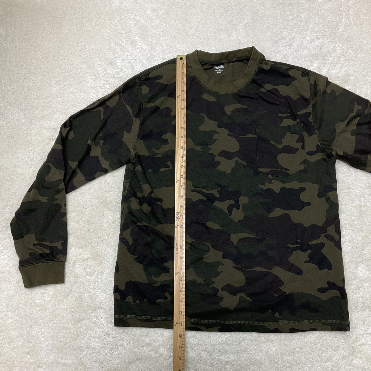 Open Trails Mens Size L Long Sleeve Camouflage Shirt Crew