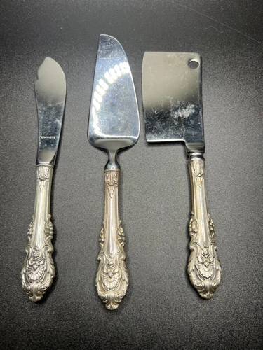 Sir Christopher by Wallace Sterling Silver 3 pce Cheese Set