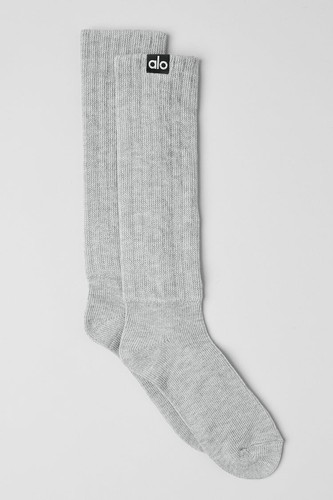 Alo Yoga UNISEX SCRUNCH Grey SOCKs Size M BNWT