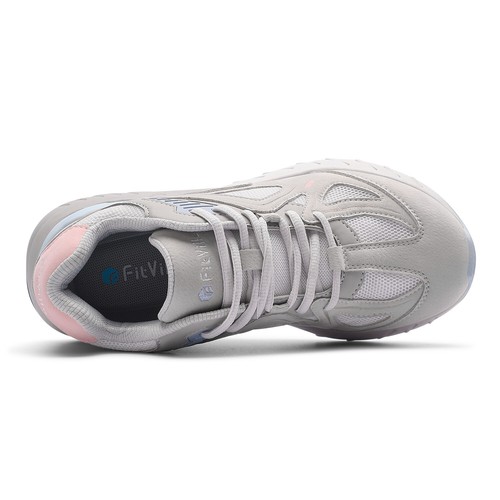 FitVille Women Wide Width Sneakers Walking Shoes Arch Fit Trainers for Flat Foot - Picture 29 of 69