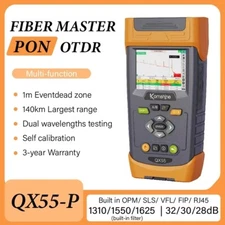 Brand New PON OTDR Komshine QX55-P 1310/1550/1625nm, 128km, Test 1x16 Spliitter,