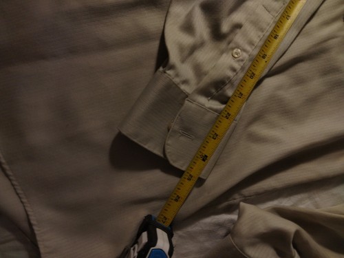 Geoffrey Beene Men's Long Sleeve Button Up Wrinkle Free Sateen Size L 16... - Picture 6 of 8