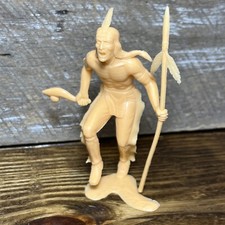 MARX 6" Indian Warrior Vintage Plastic w/ Spear Knife