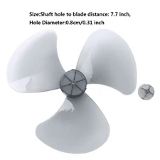 16 inch Mute Fan Blade 3 Leaves w/Nut Cover Replace parts For Stand/Table Fanner