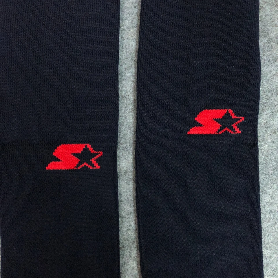 Meias masculinas Starter 2XL XXL preto vermelho par logotipo esportivo joelho alto logotipo academia - Imagem 2 de 4