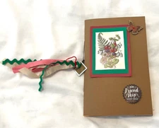 Junk Journal Fern, 6 X 9" 20+ Pages, Paper Ephemera Handmade Embellished