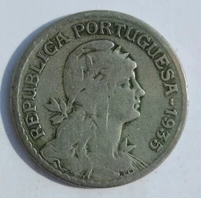 1935 Portugal 1 Escudo (Scarce) Condition Rare