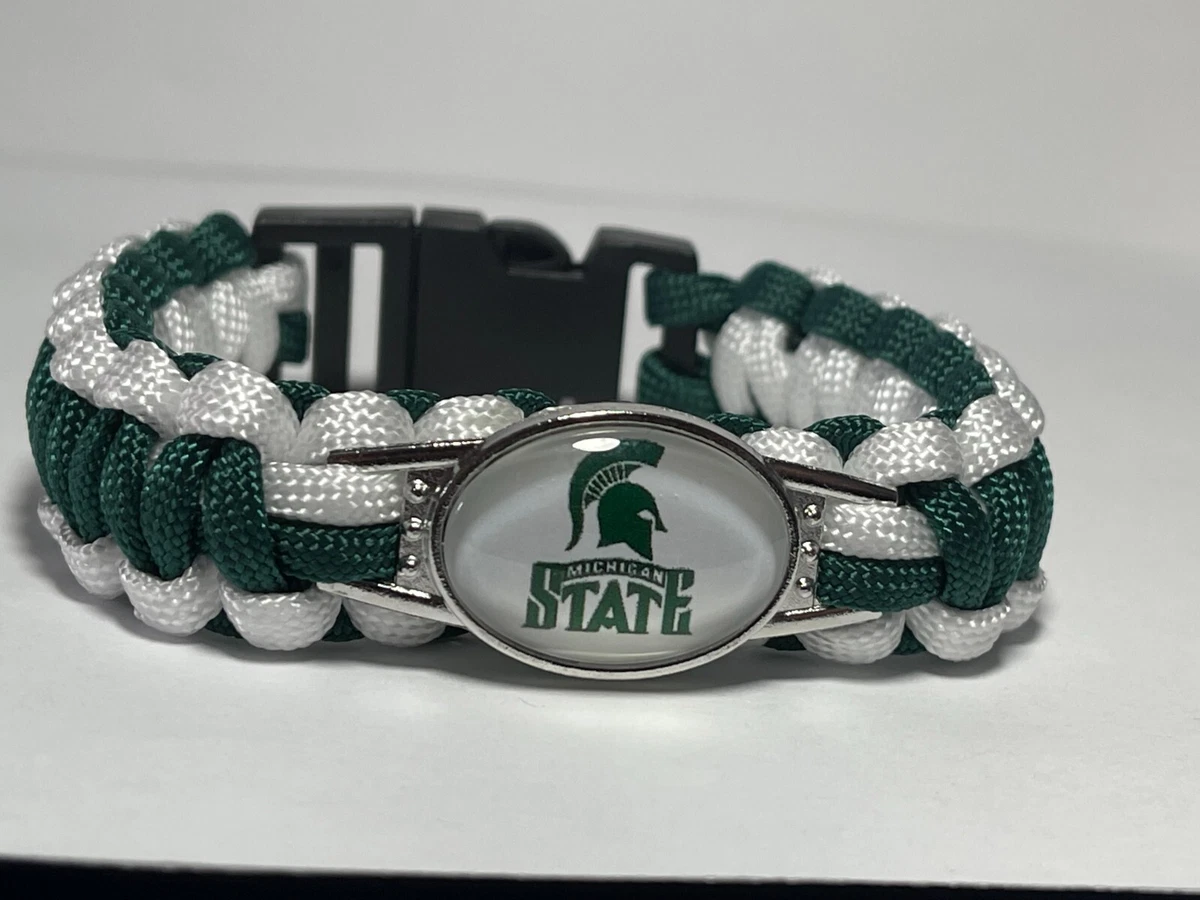 2 Ciondoli Per Paracord O Lacci Scarpe - Michigan St. Spartans NCAA (Ovale O Mini Tag) - SLAB 12 - Foto 5