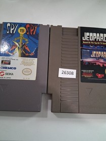 2 giochi Nintendo retr&ograve; NES Jeopardy, Spy VS Spy wt11 26308