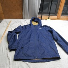 The North Face Jacket Boy XL Blue Hooded Fleece Lined Waterproof Warm Storm Rain