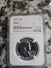 1957 Proof Silver Franklin Half Dollar. NGC PF 67 Graded.