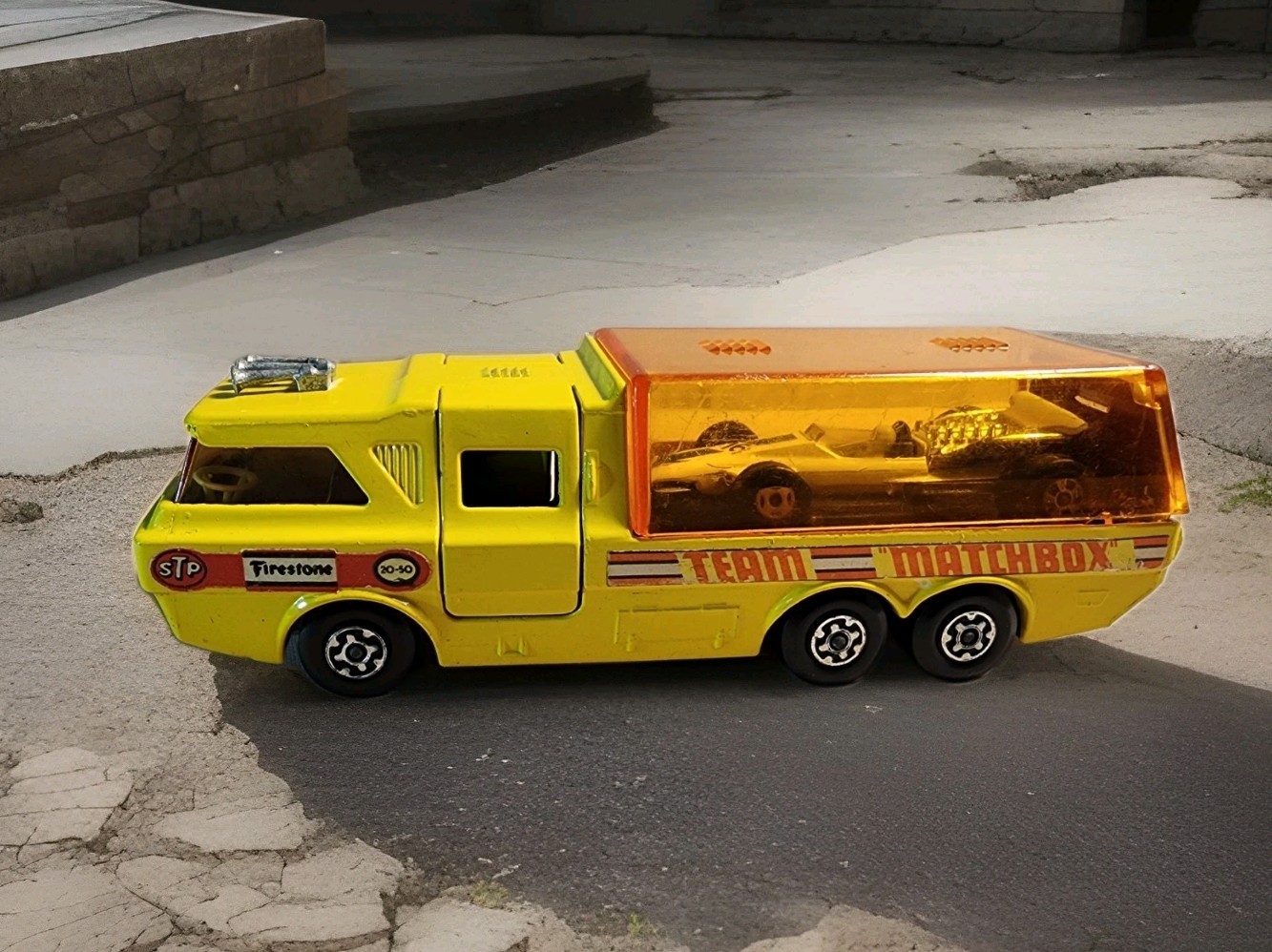 Matchbox Lesney K-7 Racing Car Transporter- W/Ramp & Formula 1 Car | eBay