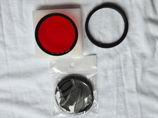 B50 to 52mm Adapter Ring B W 52mm Red Filter w/Cap for Hasselblad C Lens