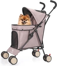 Wedyvko Travel Portable Dog Stroller, Pet Stroller for Small Puppy Dogs & Cats
