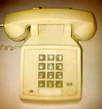 Vintage Conair Beige Push Button Desk Telephone  IT WORKS