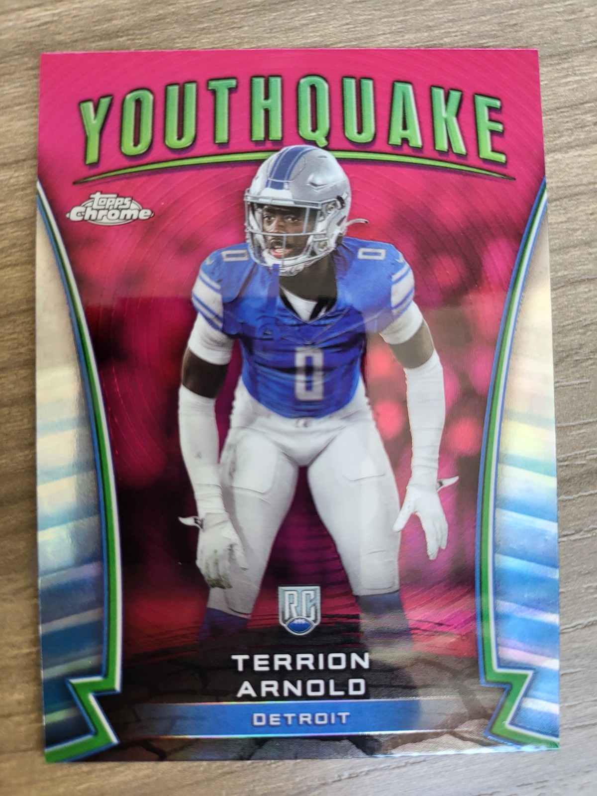Terrion Arnold Topps Chrome Youthquake #Y8 Pink Refractor