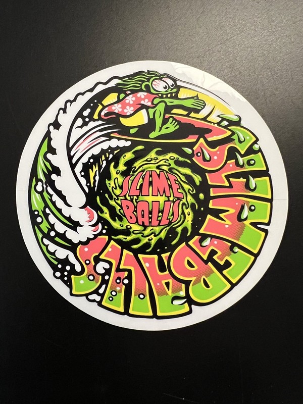 Original Santa Cruz Slime Balls Surfer Skateboarding Surf Sticker Roskopp Grosso