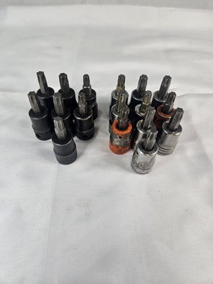 #ad Lot 17 Snap On Torx Bit Sockets Impact amp; Non Impact $49.99