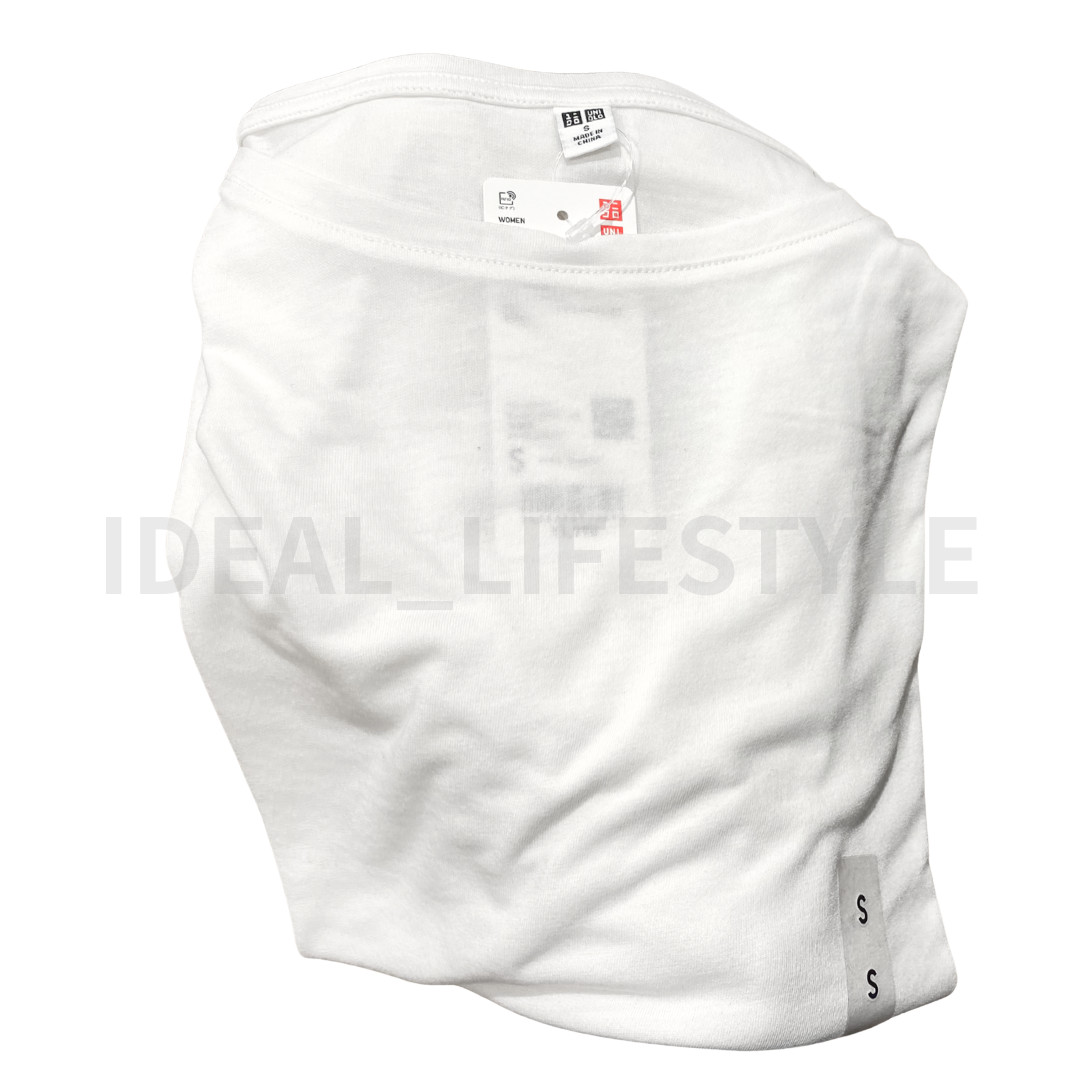 UNIQLO Sheer T-Shirt S-3XL Off White Black Pink Brown Cream Women 484231 NWT thumbnail 5