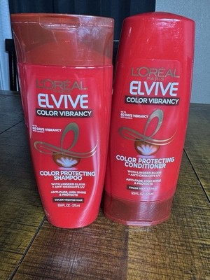 (2) L'Oreal Paris Elvive Shampoo LOT COLOR PROTECTING bulk Hair Style treatment
