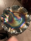 Vintage Fenton carnival glass bowl with ruffles