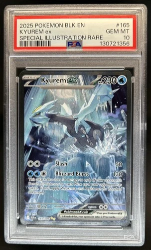 2025 Pokemon Black Bolt Kyurem ex Special Illustration Rare #165/086 PSA 10
